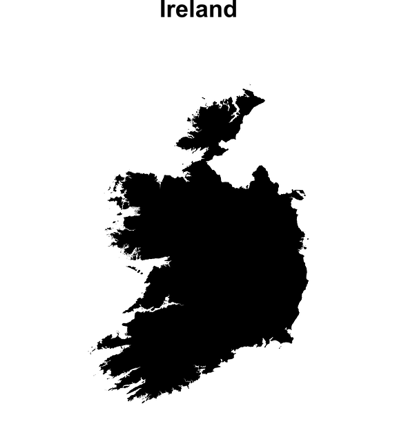 Karte Von Irland, Irland, Karte, Leer