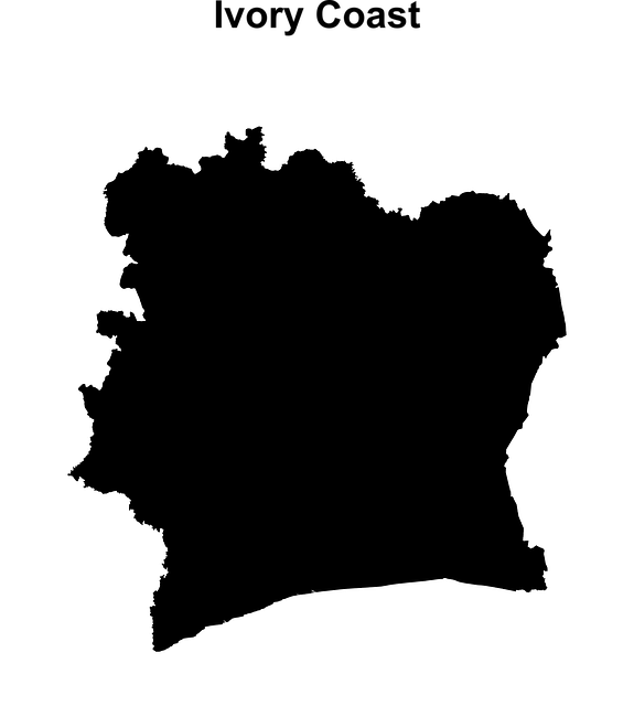 Mapa De Costa De Marfil, Costa De Marfil
