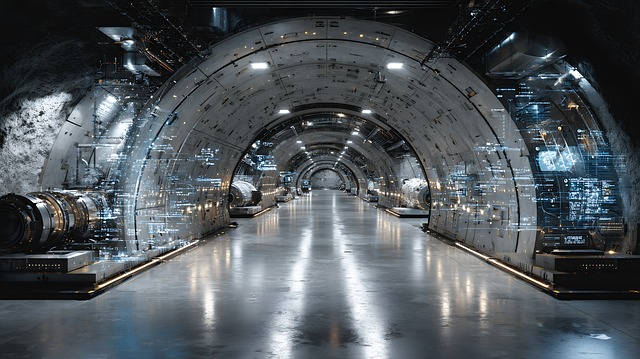 Free ai generated tunnel industrial illustration