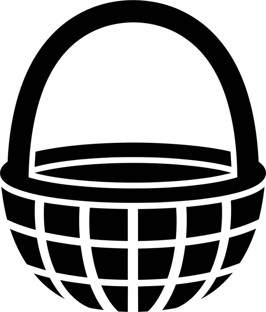 Free basket handle woven vector