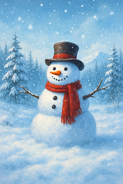 Free generated to snowman snow illustration