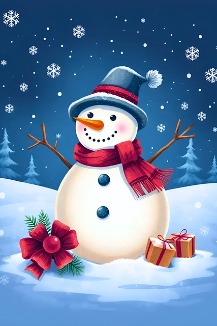Generiert Zu, Schneemann, Schnee