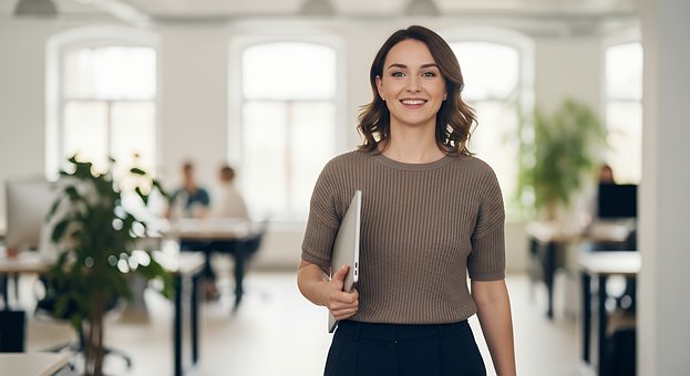 Mulher, Escritório, Ambiente De Trabalho