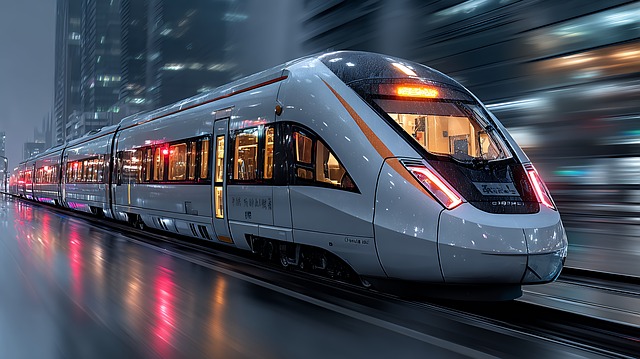 Free train city transport illustration