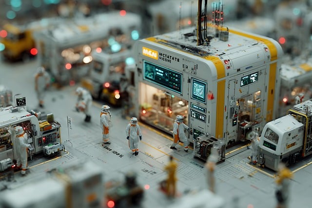 Free scientists laboratory futuristic illustration