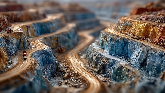 Free mining pit quarry illustration