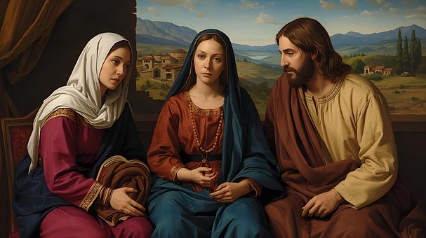 Martha, Bethany, Jesus, Gråter, Lazarus
