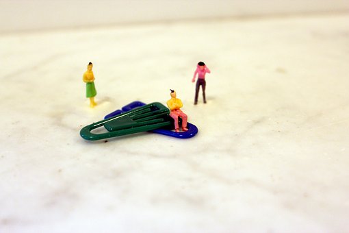 Miniature, Klip, Indendørs, Grøn, Blå
