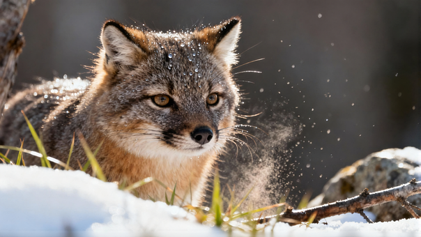 Coyotes, Fauna Invernal, Animal De Nieve