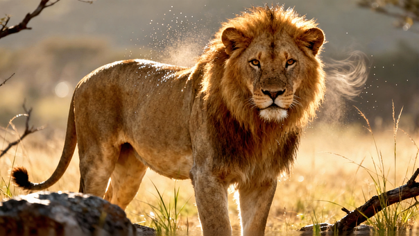 León, Fauna Africana, Sabana, Majestuoso