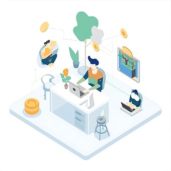 Free Remote Work Teamwork illustration and picture