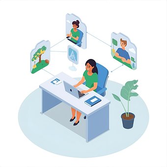 Free Remote Work Teamwork illustration and picture