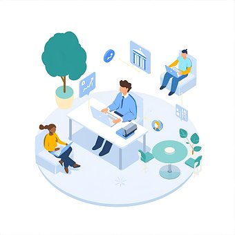 Free Remote Work Teamwork illustration and picture