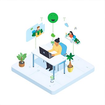 Free Remote Work Teamwork illustration and picture