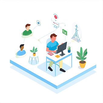 Free Remote Work Teamwork illustration and picture