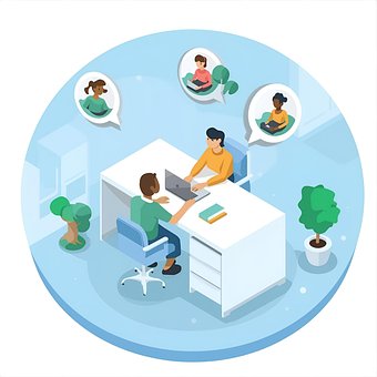 Free Remote Work Teamwork illustration and picture