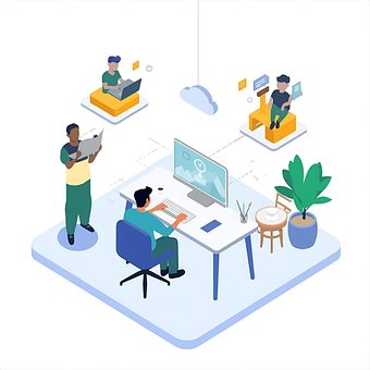 Free Remote Work Teamwork illustration and picture