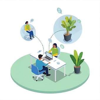 Free Remote Work Teamwork illustration and picture