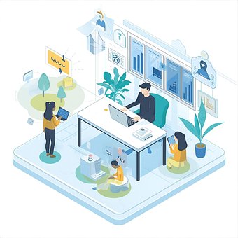 Free Remote Work Teamwork illustration and picture