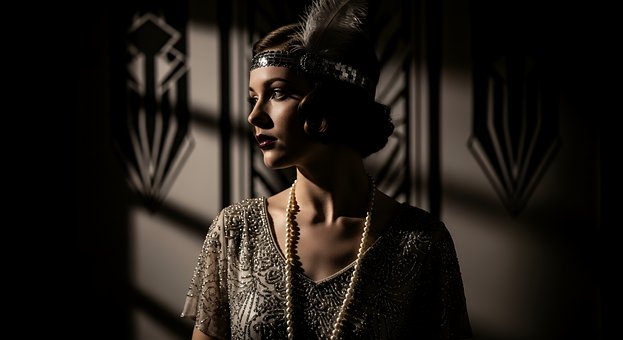 Vintage, Retro, Glamour, Mulher, Moda