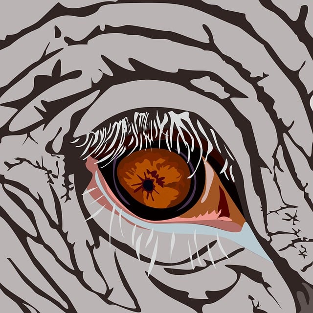 Free elephant eye gray vector