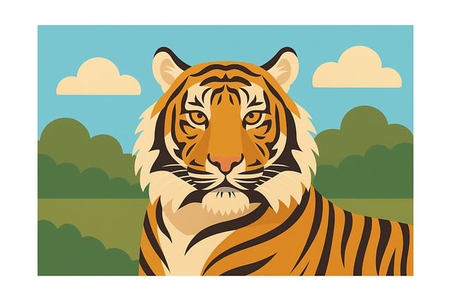 Free tiger wildlife big cat illustration