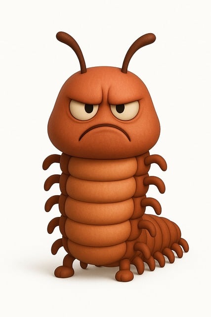 Download free HD stock image of Grumpy Centipede Cartoon Centipede Free grumpy centipede cartoon centipede 3d character illustration