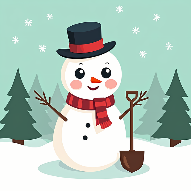 Free snowman winter scene christmas snowman illustration