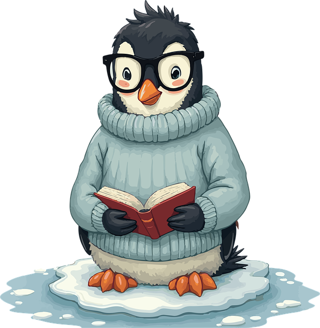Pinguïn, Lezing, Boek, Tekenfilm
