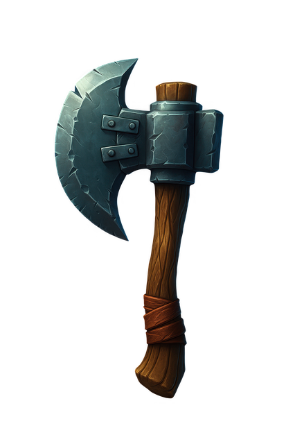 Free battle axe fantasy weapon cartoon axe illustration