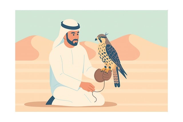 Free falcon falconer bird of prey vector