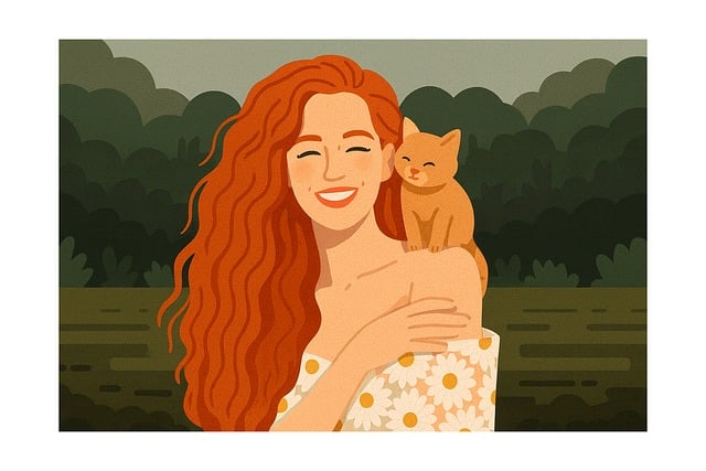 Free woman girl red hair vector