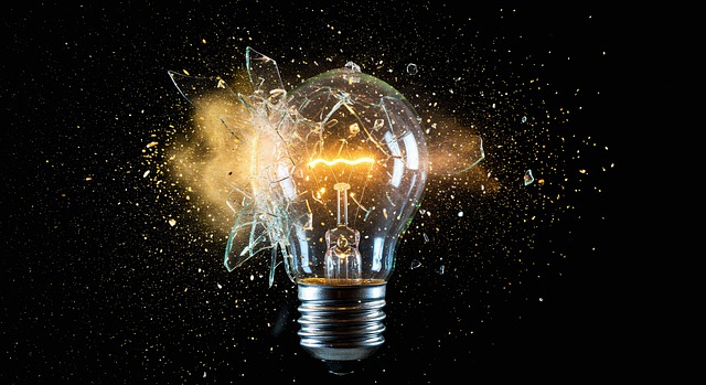 Free lamp explosion slow motion illustration