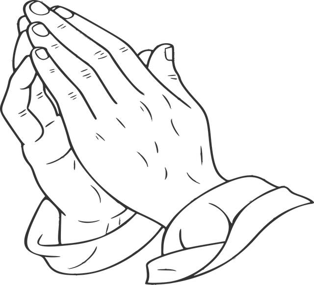 Free hands praying hands prayer vector
