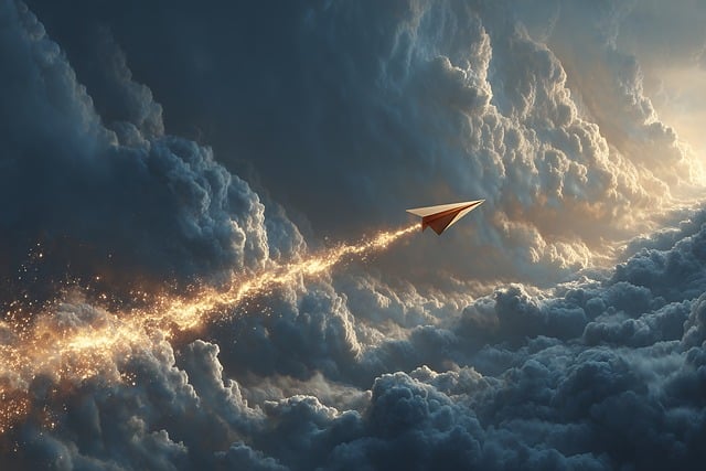 Free airplane paper fly illustration