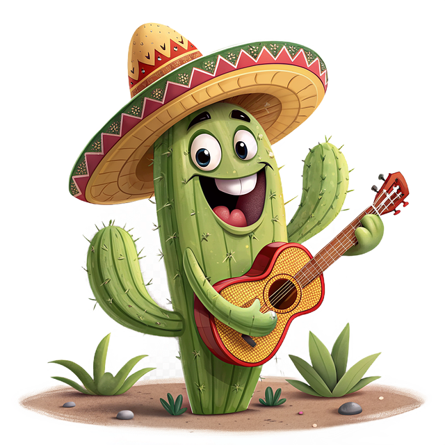 Free cactus nature cartoon illustration