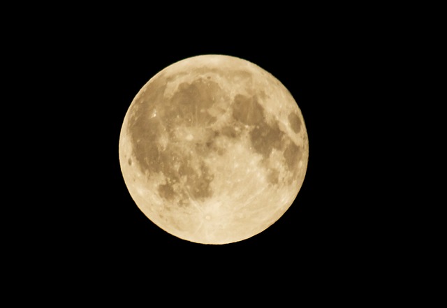 Mond, Vollmond, Nacht, Astrofotografie