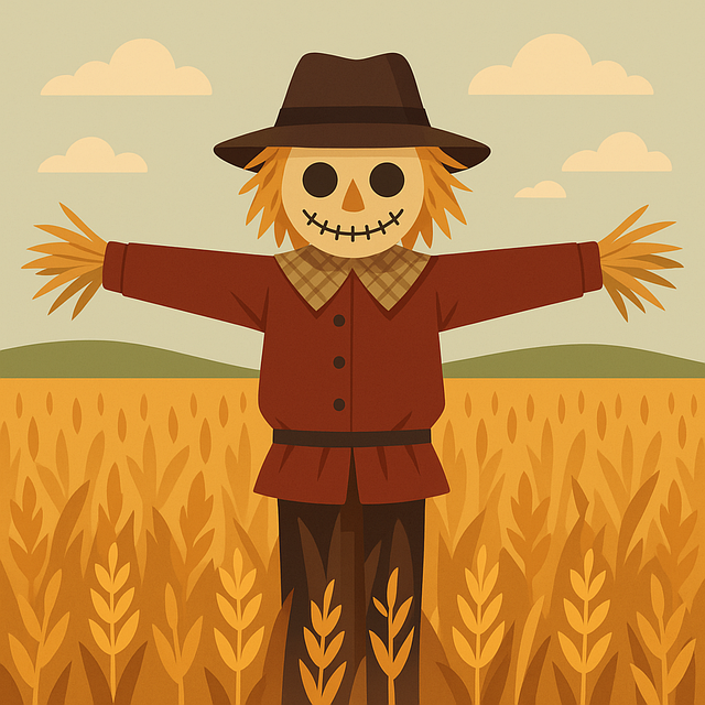 Free scarecrow autumn fall season illustration