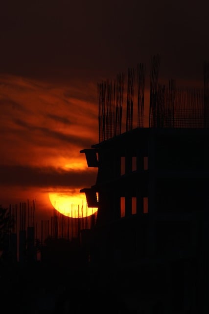 Free Sunset Construction photo and picture