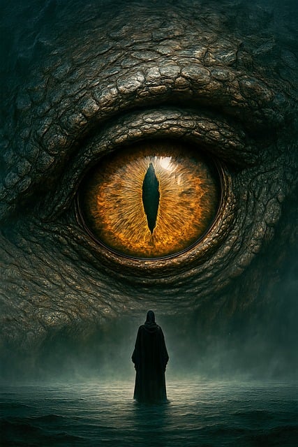 Free dragon lizard wizard illustration