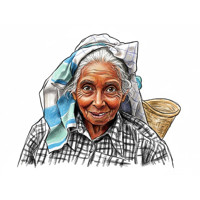 Free tea plantation portrait illustration