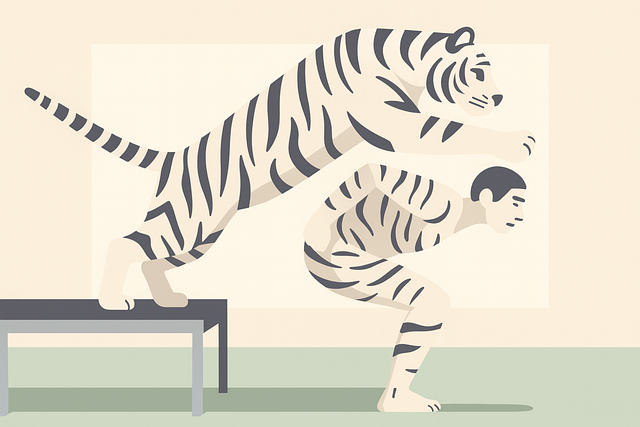 Free surreal illustration tiger art conceptual artwork illustration