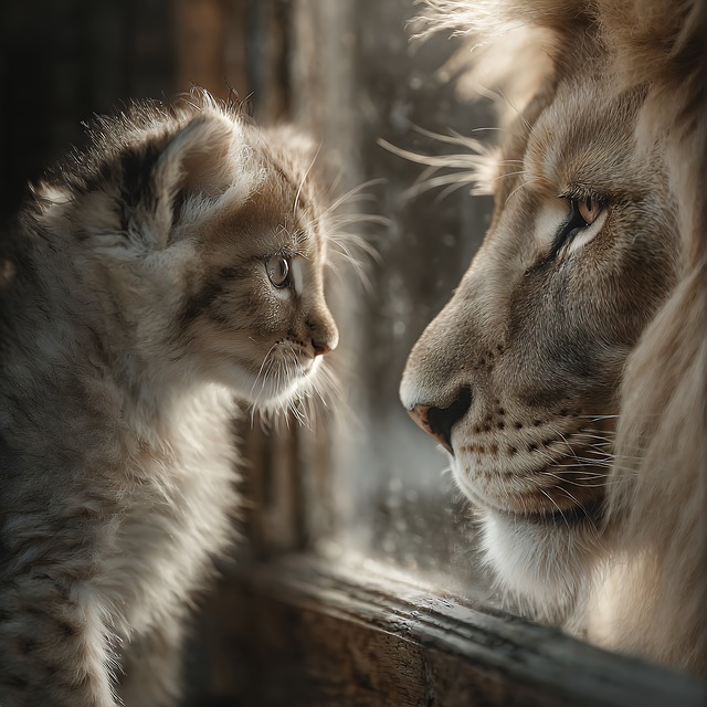 Gatito, León, Animal, Gato, Felino