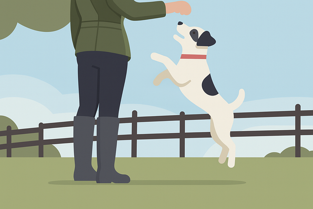 Free dog training illustration playful dog art pet lover decor vector