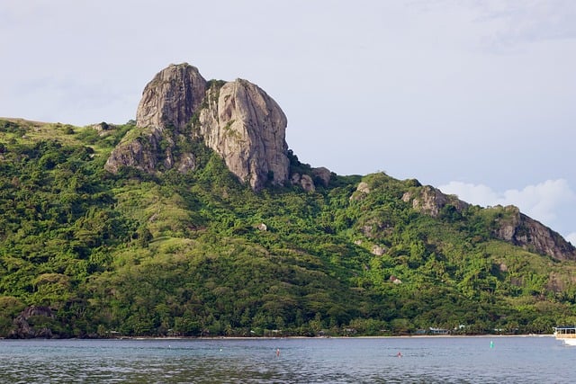 fiji, island, kuata island, mountain, nature, landscape