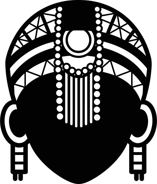 Free tribal woman face illustration