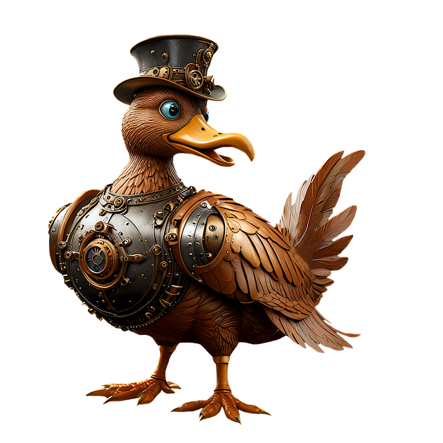 Free duck steampunk top hat illustration