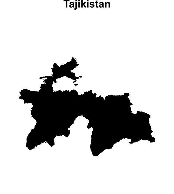 Free Tajikistan Map Tajikistan vector and picture