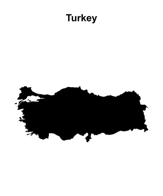 Türkei Karte, Truthahn, Karte, Kontur