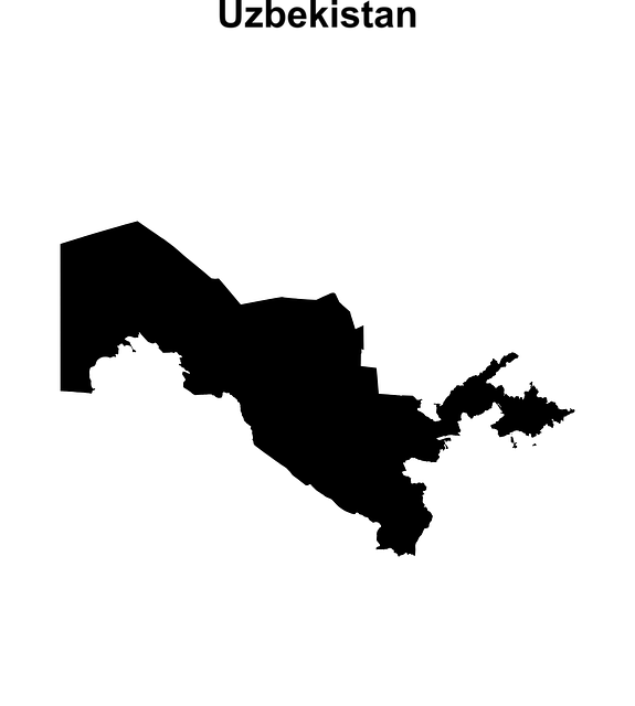 Free Uzbekistan Map Uzbekistan vector and picture